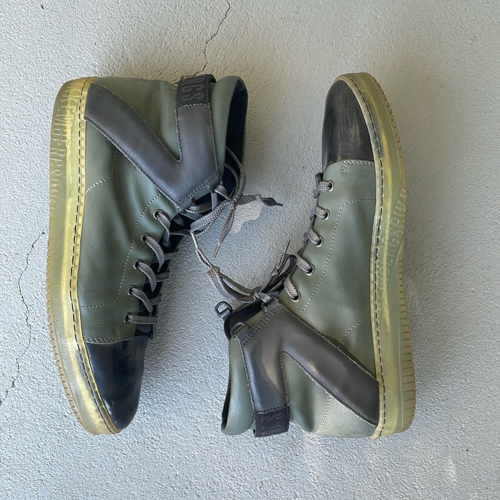 Dirk Bikkembergs Military Green High Top Sneakers
